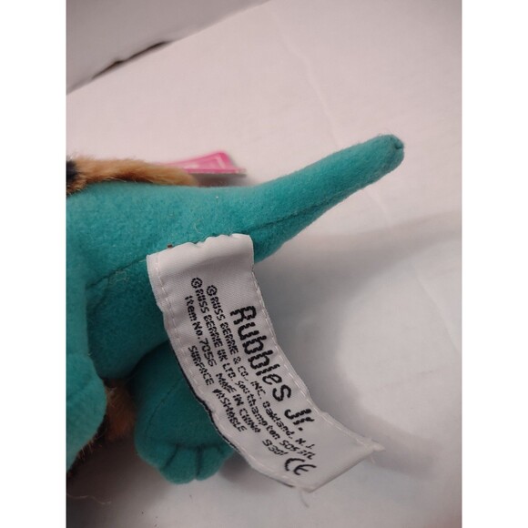 Vintage Russ Flintstone's Rubbles Jr. Dinosaur Plush New Old Stock - Picture 5 of 6